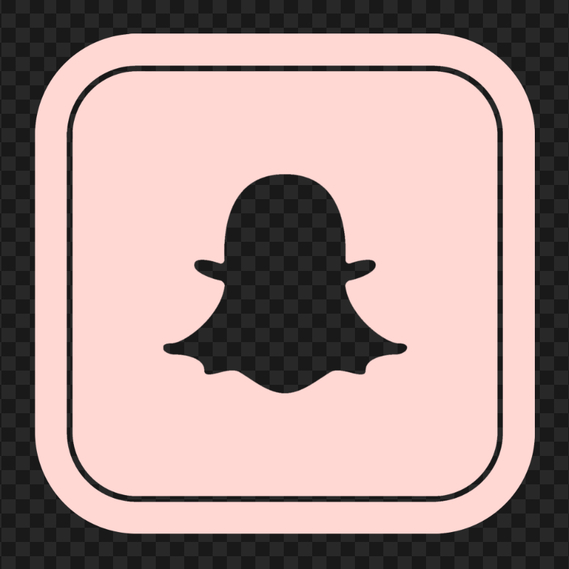 HD Snapchat Square Pink Outline App Logo Icon PNG Image