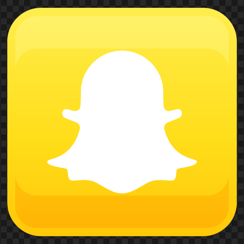 HD Snapchat Yellow Square Shape Illustration App Icon PNG Image