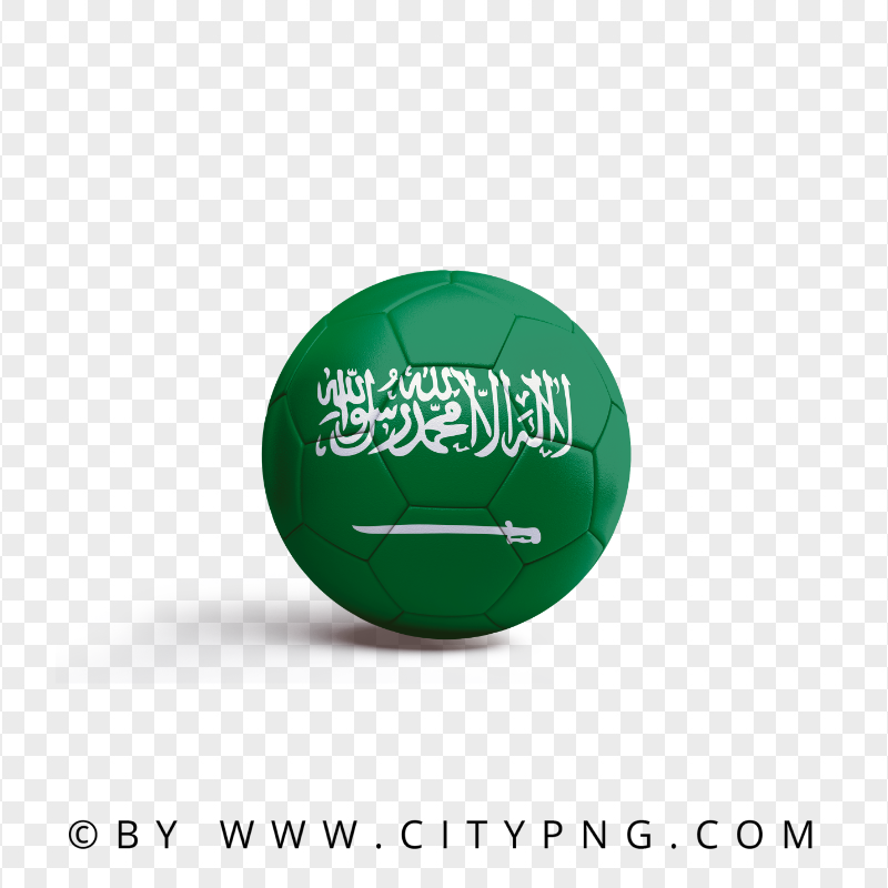 HD Soccer Ball Saudi Arabia Flag PNG