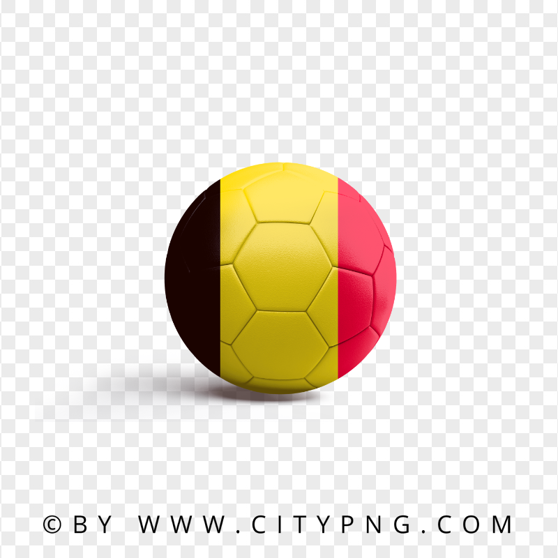 HD Soccer Ball With Belgium Flag PNG