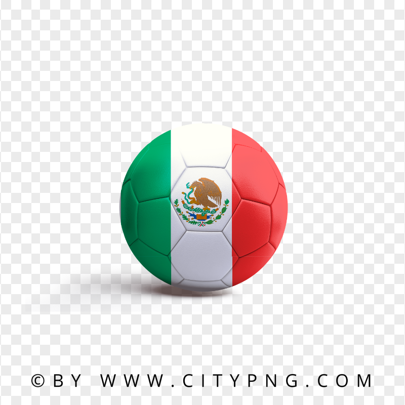 HD Soccer Ball With Mexico Flag PNG