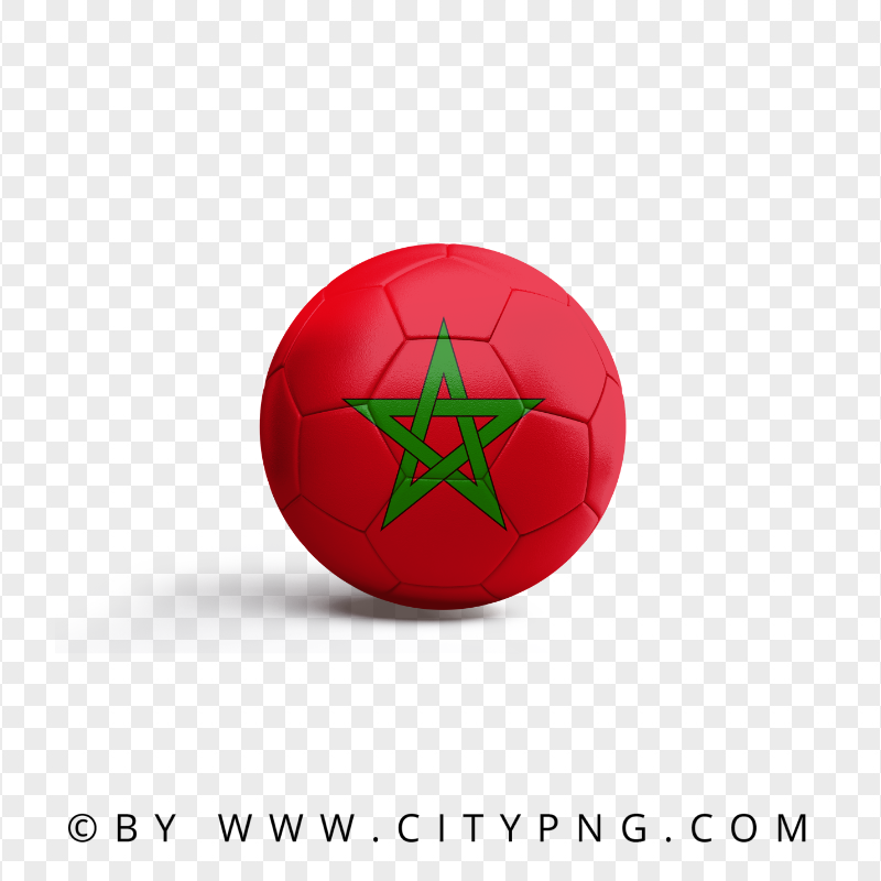 HD Soccer Ball With Morocco MAR Flag PNG