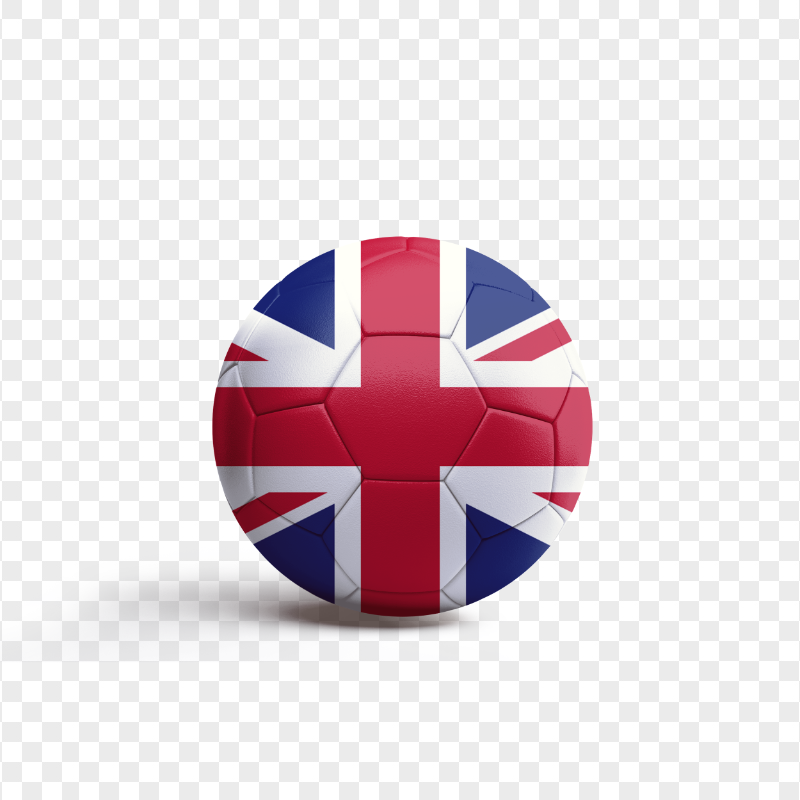 HD Soccer Ball With UK United Kingdom Flag PNG