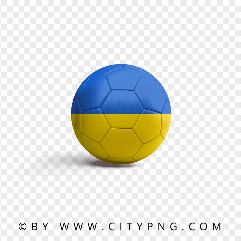 HD Soccer Ball With Ukraine Flag PNG
