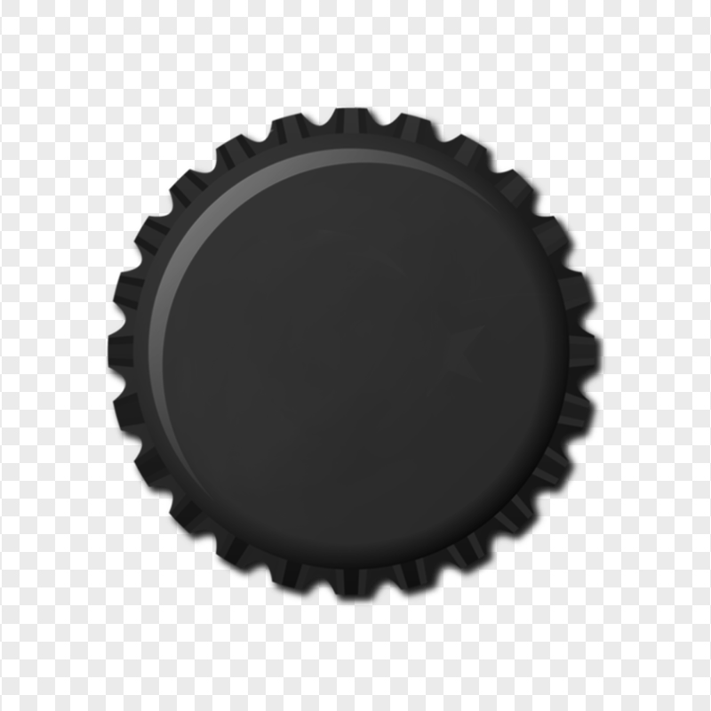 HD Soda Bottle Black Lid Crown Cap PNG