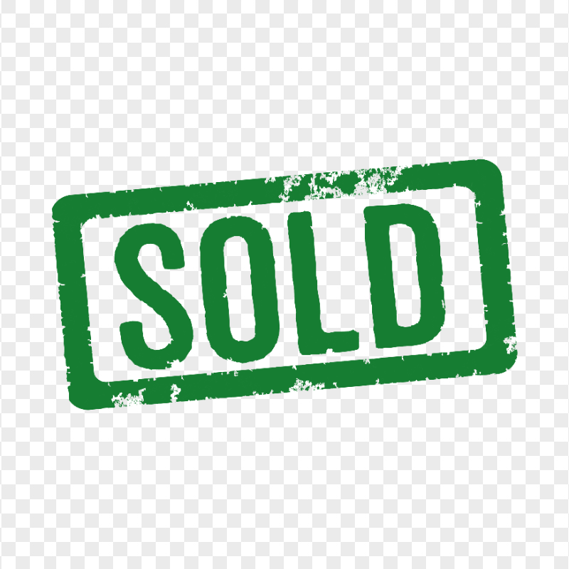 HD Sold Green Stamp Word PNG
