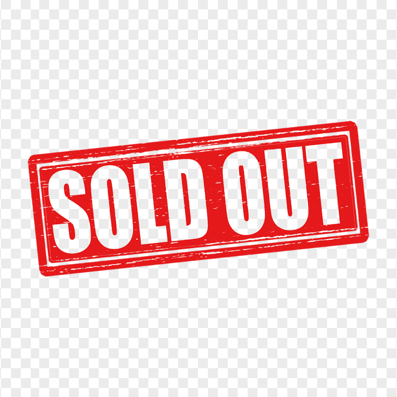 HD Sold Out Word Red Stamp PNG