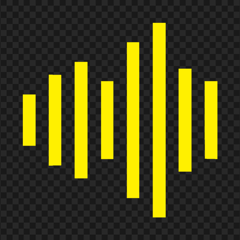 HD Sound Wave Yellow Icon Transparent PNG