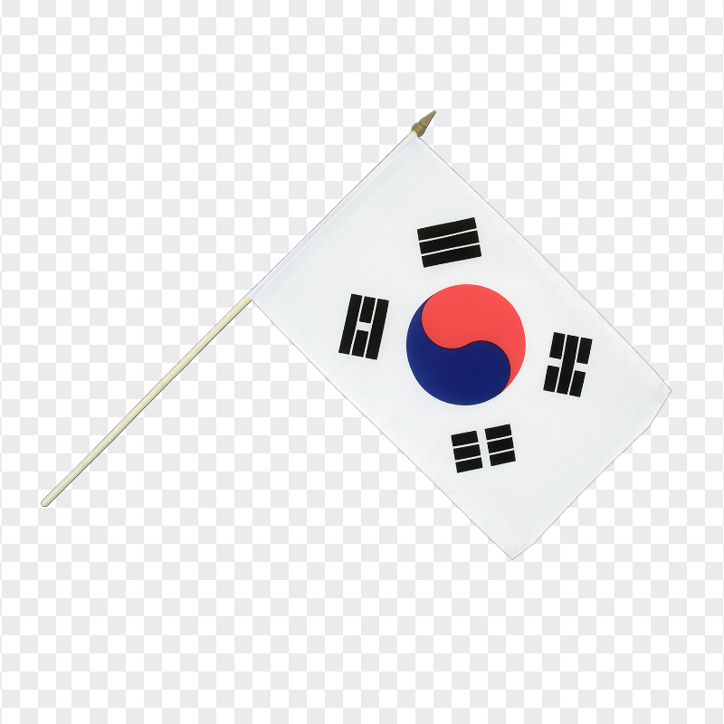 HD South Korea Paper Small Flag Pole PNG