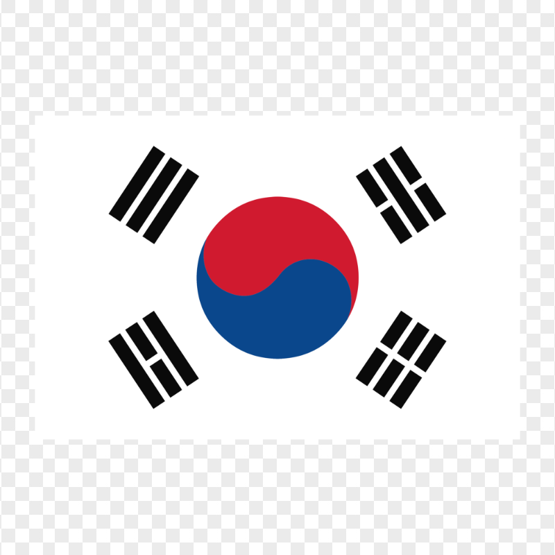 HD South Korean Flag Transparent Background