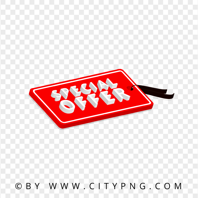 HD Special Offer 3D Tag Transparent PNG