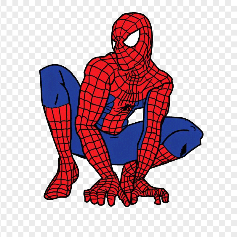 HD spider man clipart draw PNG