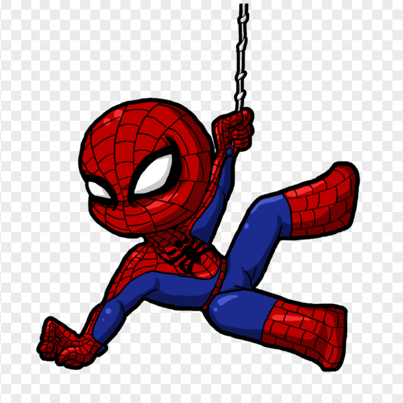 HD Spiderman baby chibi jump cute PNG 