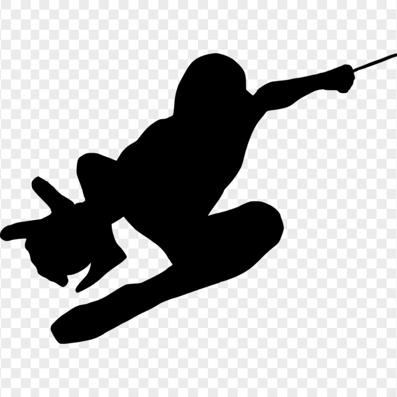 HD Spiderman character jump silhouette PNG