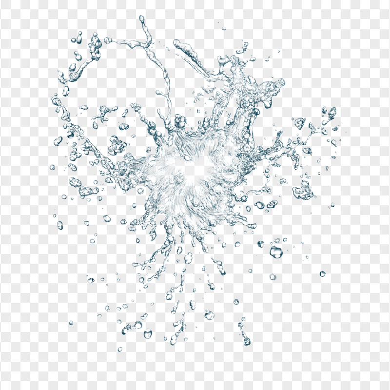 HD Splash Water Drops PNG