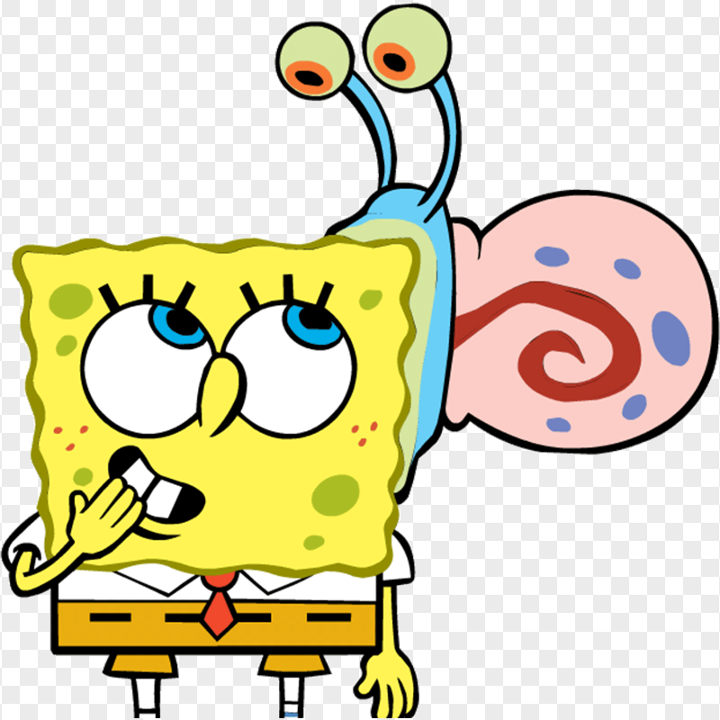 HD Spongebob And Gary Cartoon Character Transparent PNG