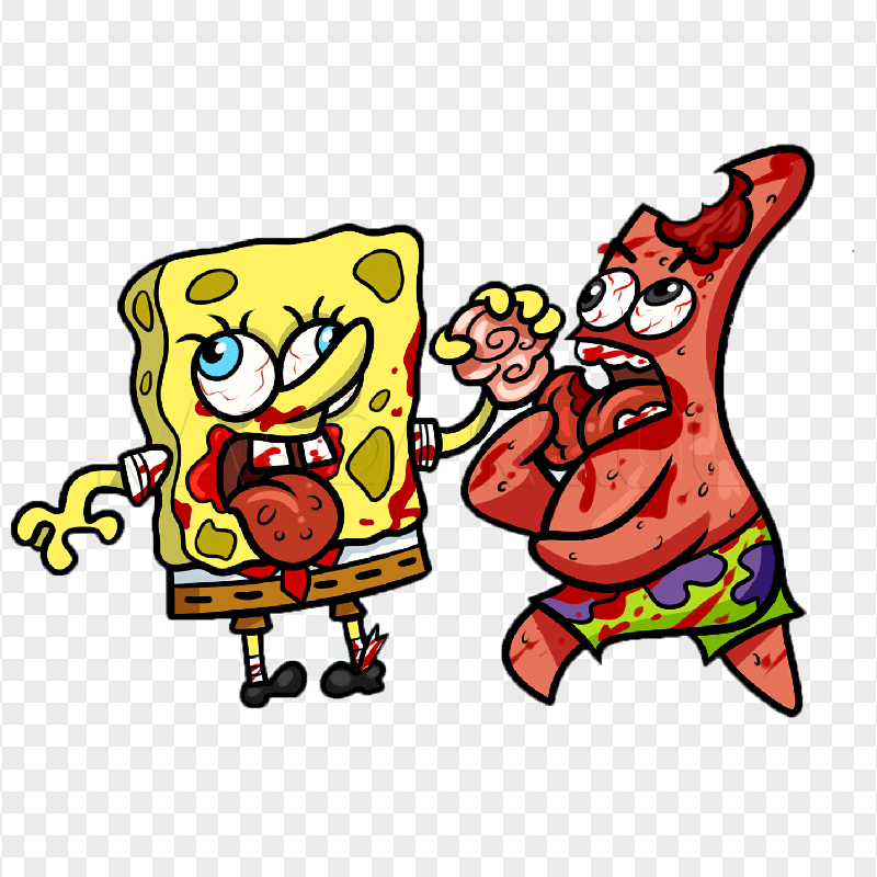 HD Spongebob And Patrick Zombies Characters Transparent PNG