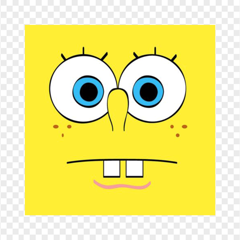 HD Spongebob Square Face Wondering Cartoon Character PNG