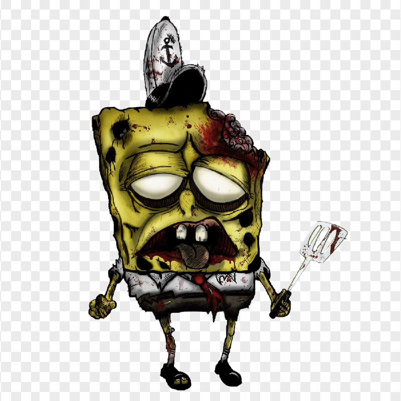 HD Spongebob Zombie 3D Illustration Characters Transparent PNG