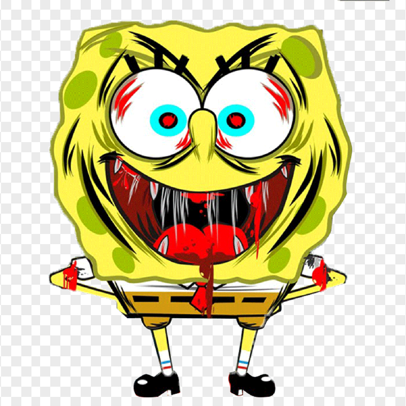 HD Spongebob Zombie Front View Characters Transparent PNG