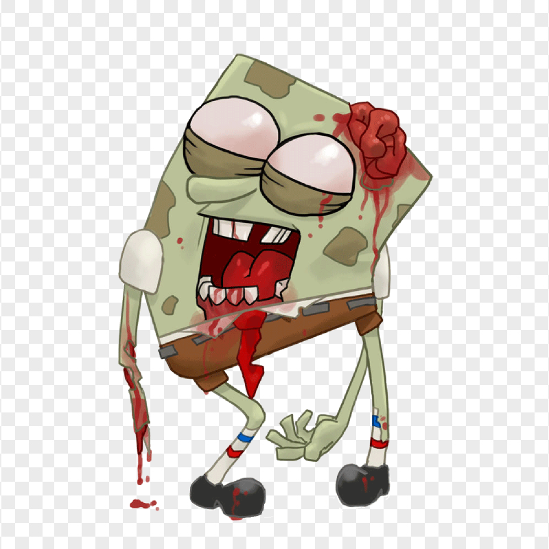 HD Spongebob Zombie Hand Draw Characters Transparent PNG