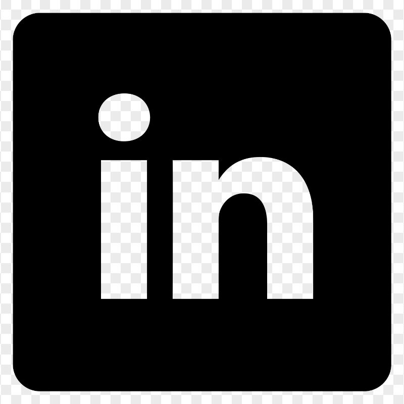HD Square Black Outline Linkedin Icon PNG