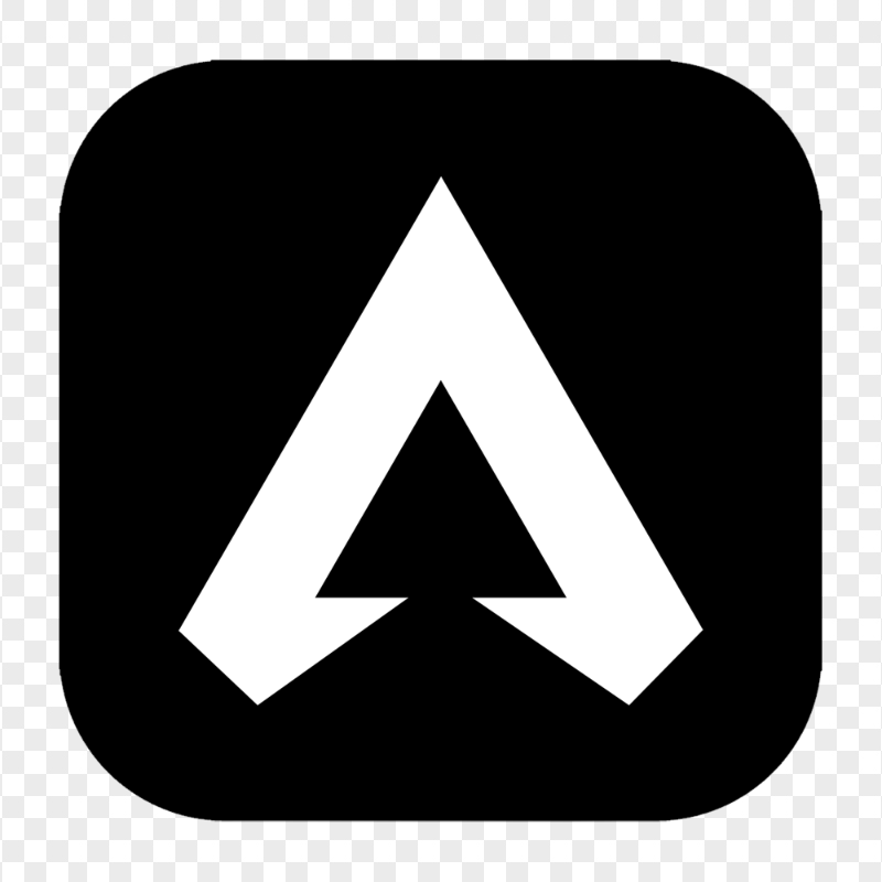 HD Square Black & White Apex Legends Logo Icon PNG
