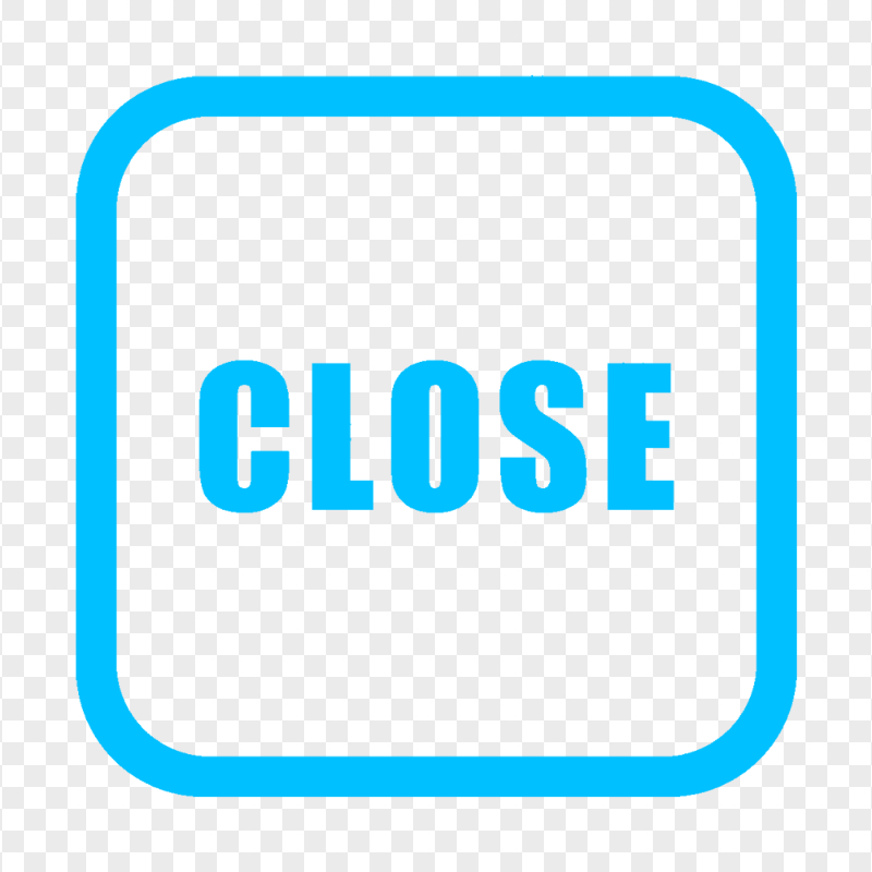 HD Square Close Blue Button Icon Transparent PNG