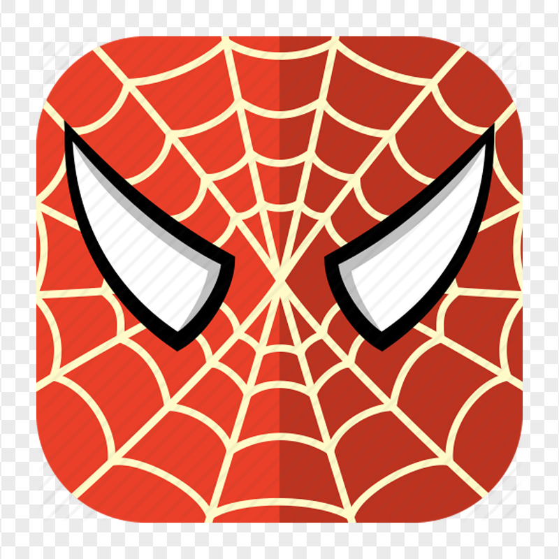 HD Square Cute Spider Man Face Icon PNG