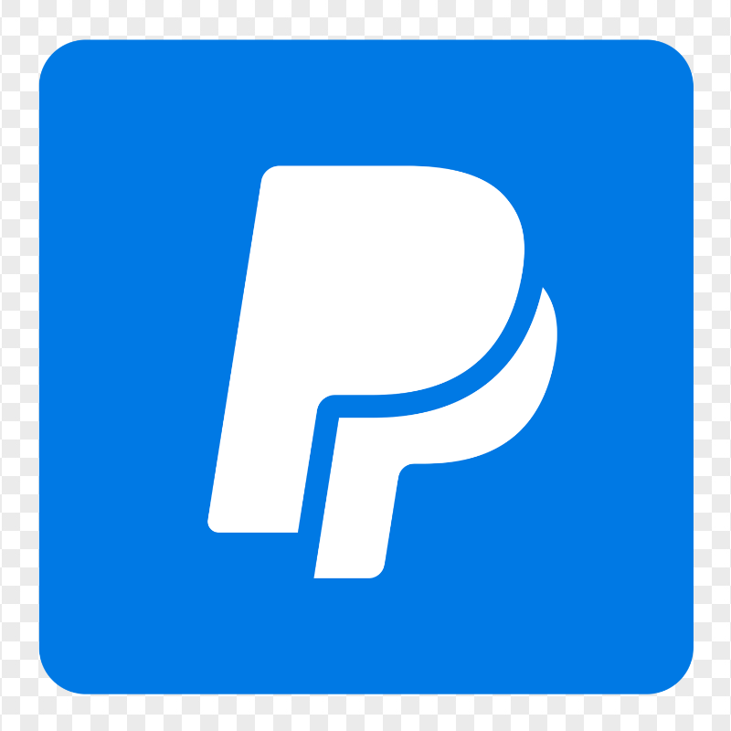HD Square PayPal Blue Icon Transparent Background
