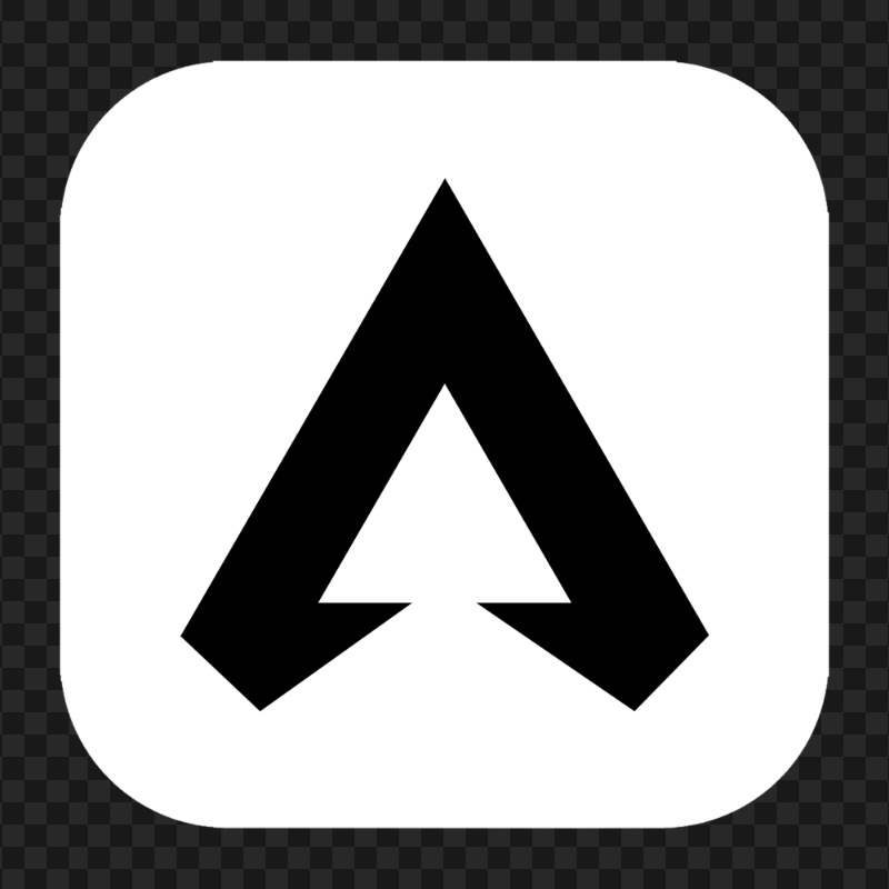 HD Square White & Black Apex Legends Logo Icon PNG