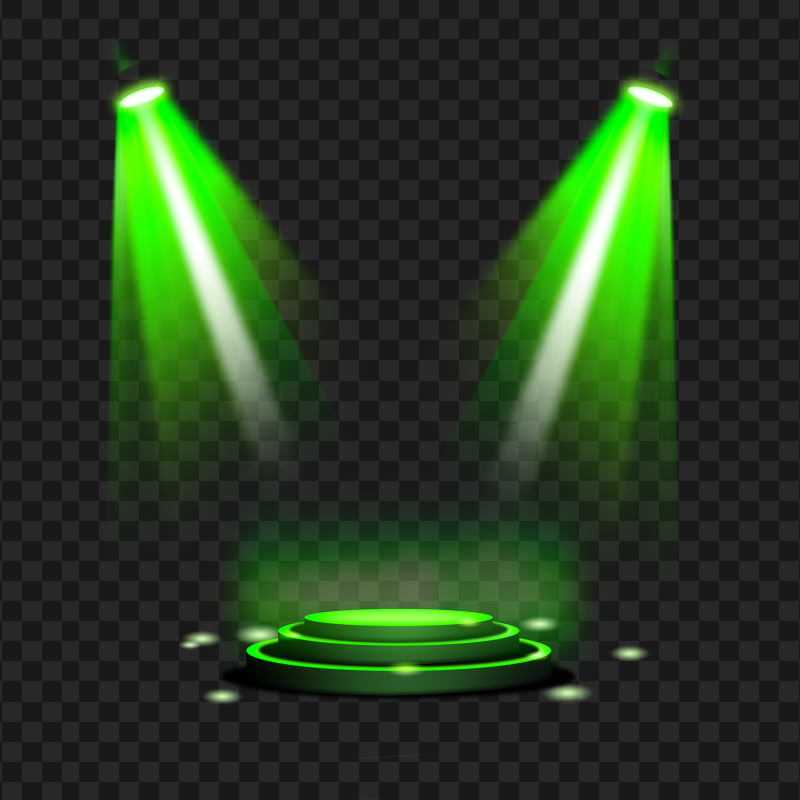 HD Stage Green Spot Light Lighting Transparent PNG