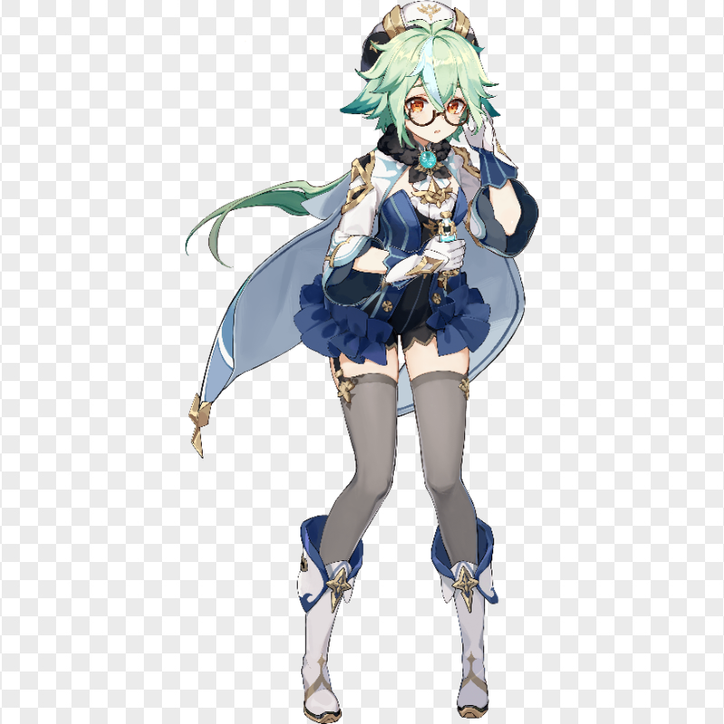 HD Standing Sucrose Character Genshin Impact PNG