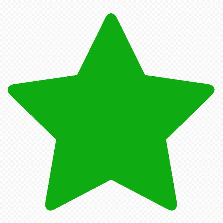 Green Star Shape Transparent Background Citypng