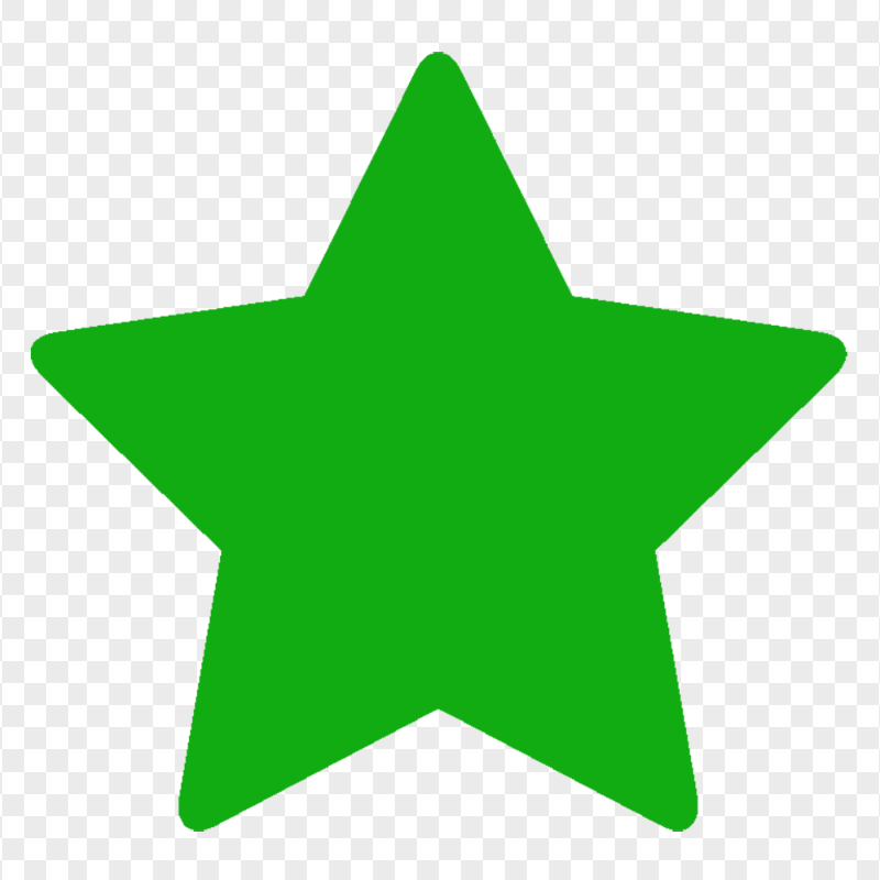 HD Star Silhouette Green Icon Transparent PNG