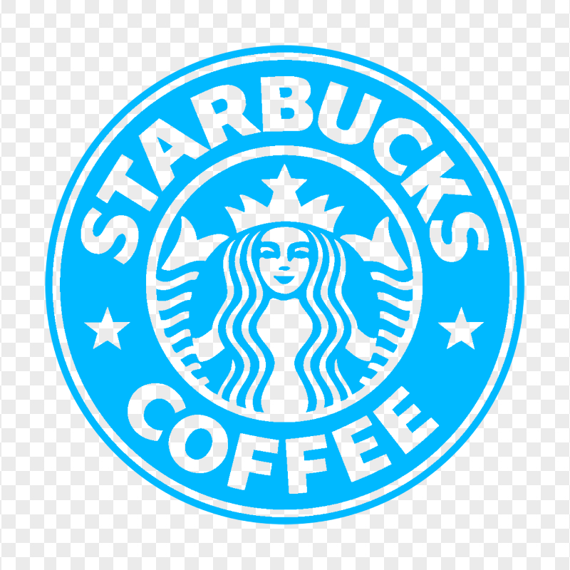 HD Starbucks Blue Circle Woman Logo PNG