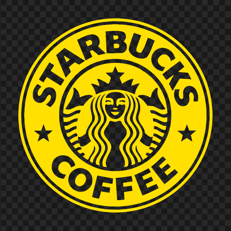 HD Starbucks Yellow Circle Woman Logo PNG