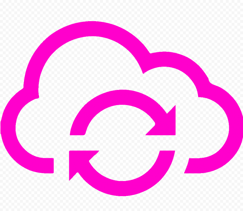 HD Storage Cloud Hosting Computing Pink Icon Transparent PNG