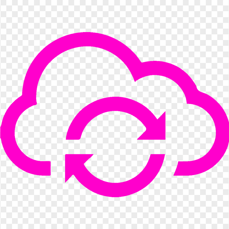 HD Storage Cloud Hosting Computing Pink Icon