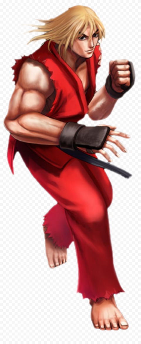 HD Street Fighter Ken Masters Character PNG