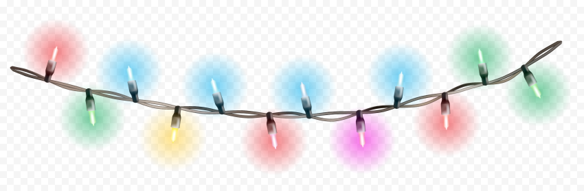 HD String Colored Light Bulbs Decoration PNG | Citypng
