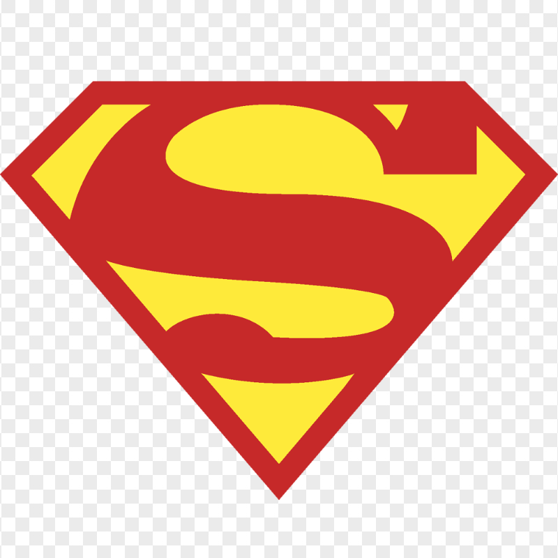 HD Superman Yellow & Red Logo Sign Symbol PNG