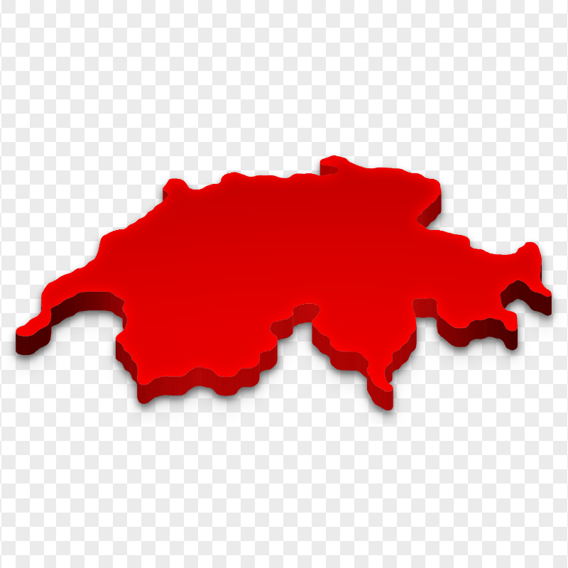 HD Switzerland 3D Map Transparent PNG