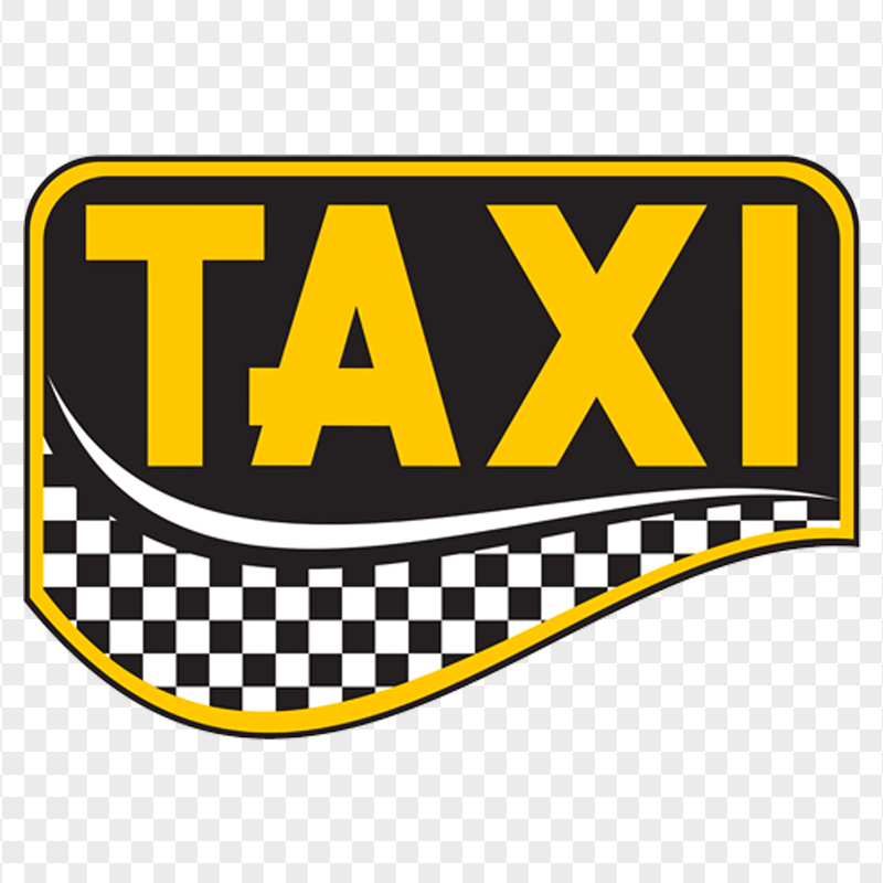 HD Taxi Creative Logo Sign Transparent PNG