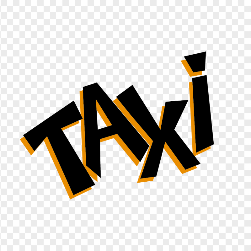 HD Taxi Word Art Transparent Background