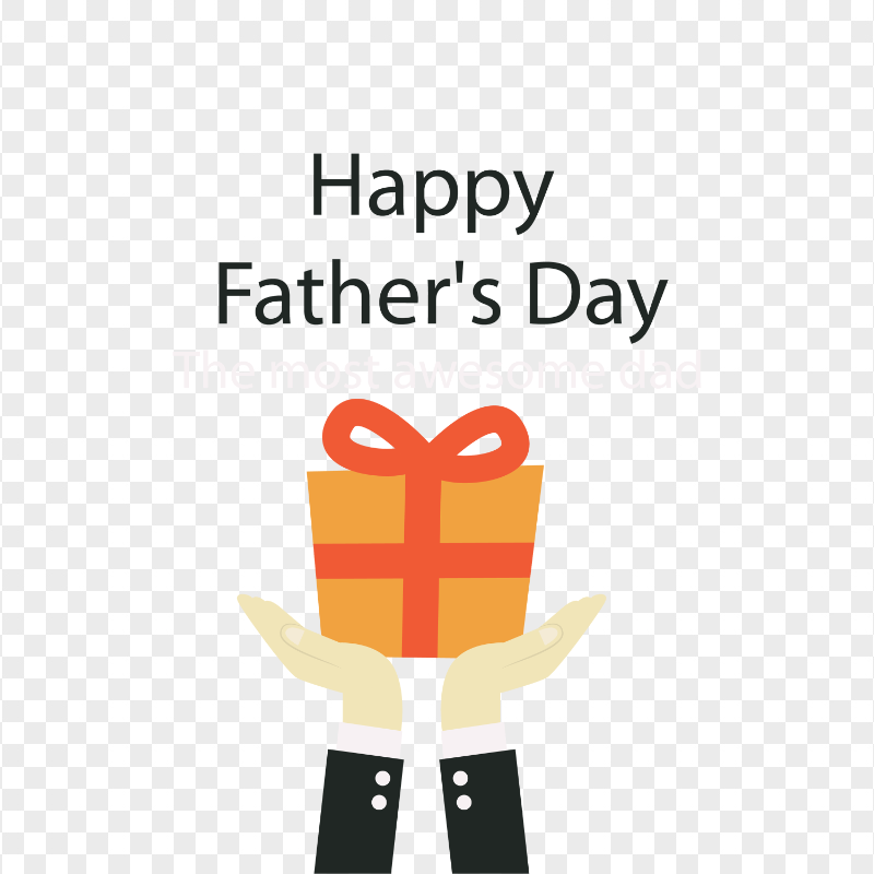 HD The Most Awesome Dad Vector Design PNG