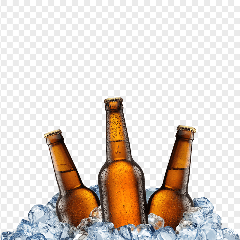 HD Three Beer Glasses In Ice PNG