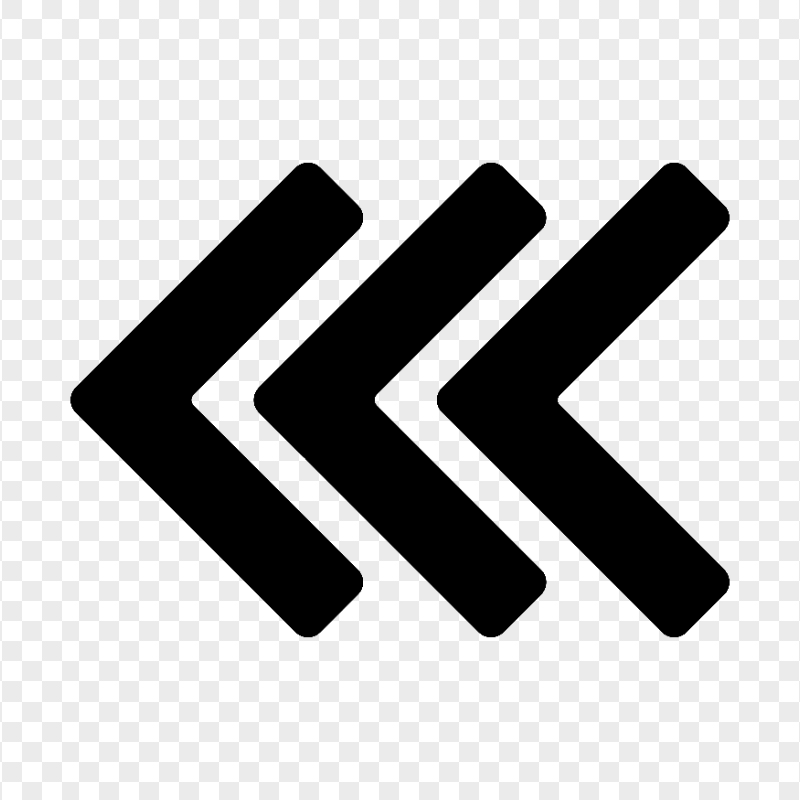 HD Three Black Arrows Pointing Left PNG