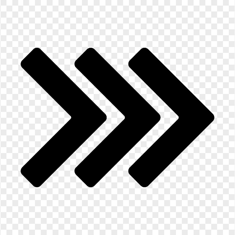 HD Three Black Arrows Pointing Right PNG