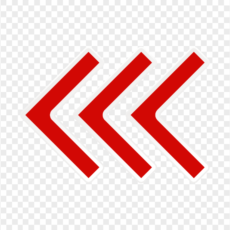 HD Three Red Arrows Pointing Left PNG